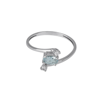 Anello Demetra Donna AQUA in Oro bianco Acquamarina 018.O.050.004.W